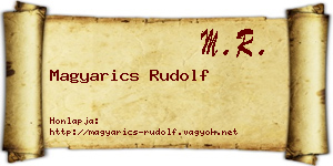 Magyarics Rudolf névjegykártya